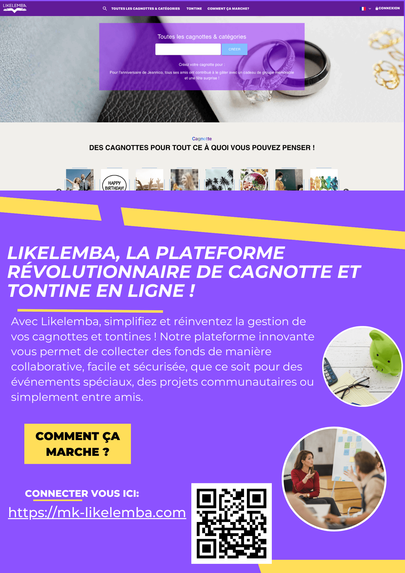 Likelemba — Plateforme de cagnottes et tontines en ligne